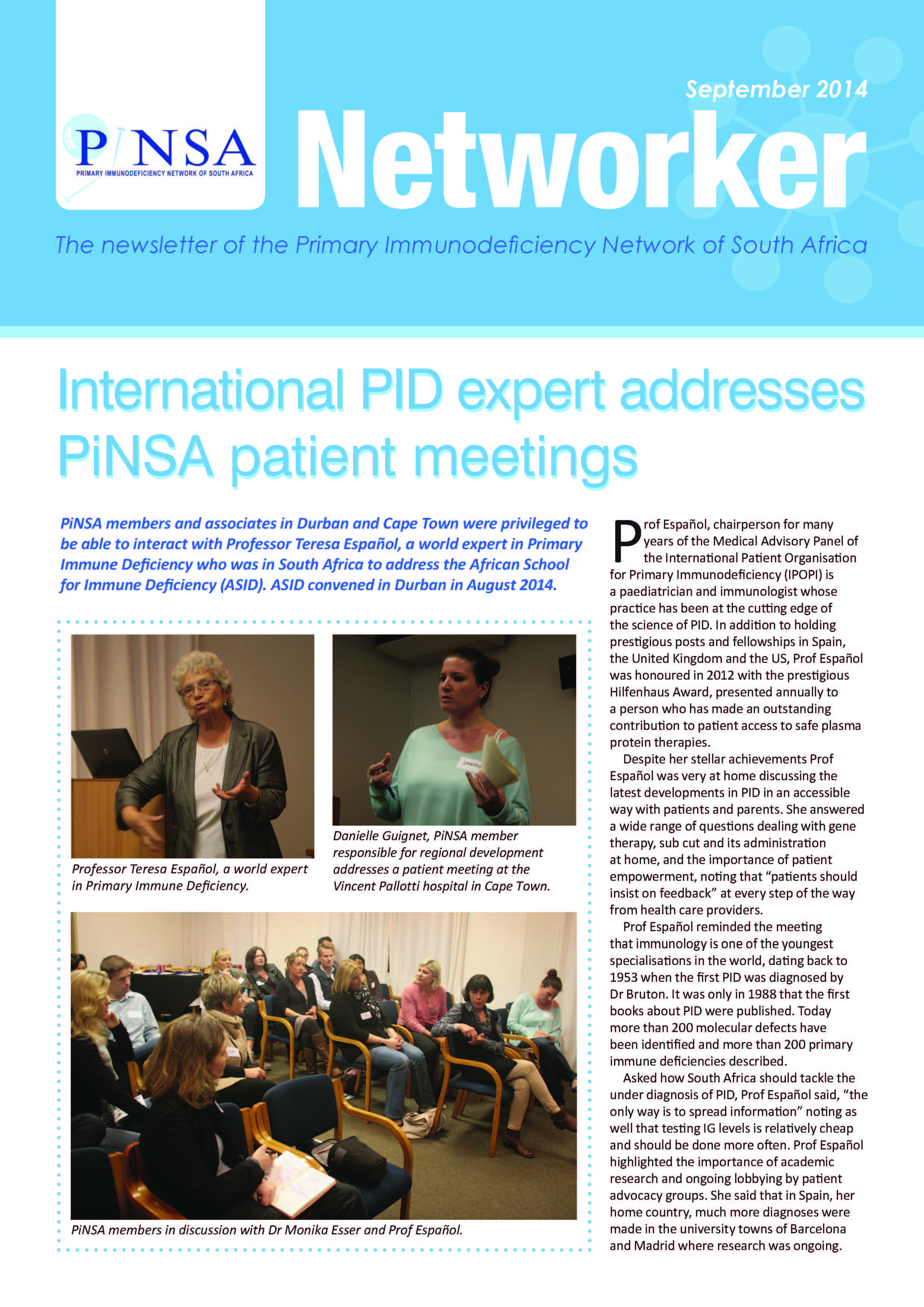 PiNSA Newsletter October 2014